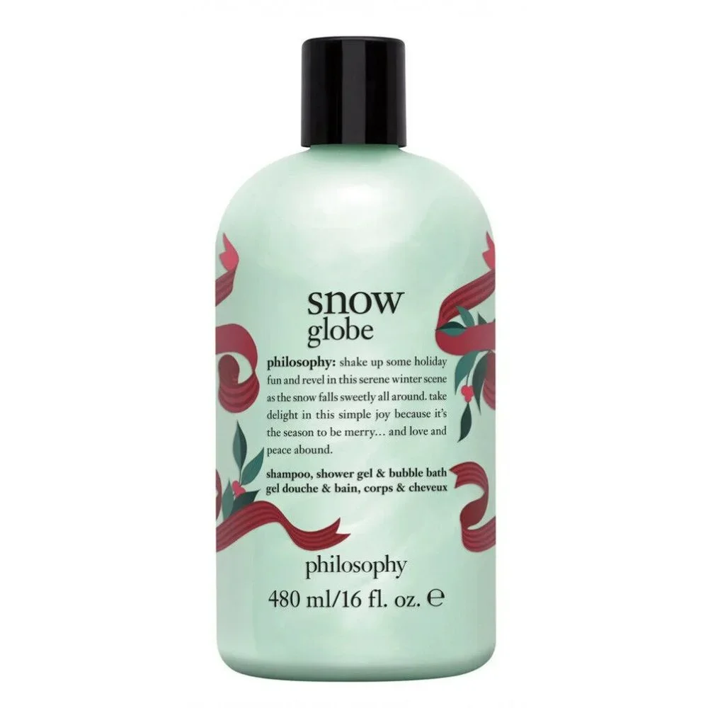 Philosophy SNOW GLOBE 3 in 1 Shampoo Shower‎ Gel Bubble Bath 16oz NEW